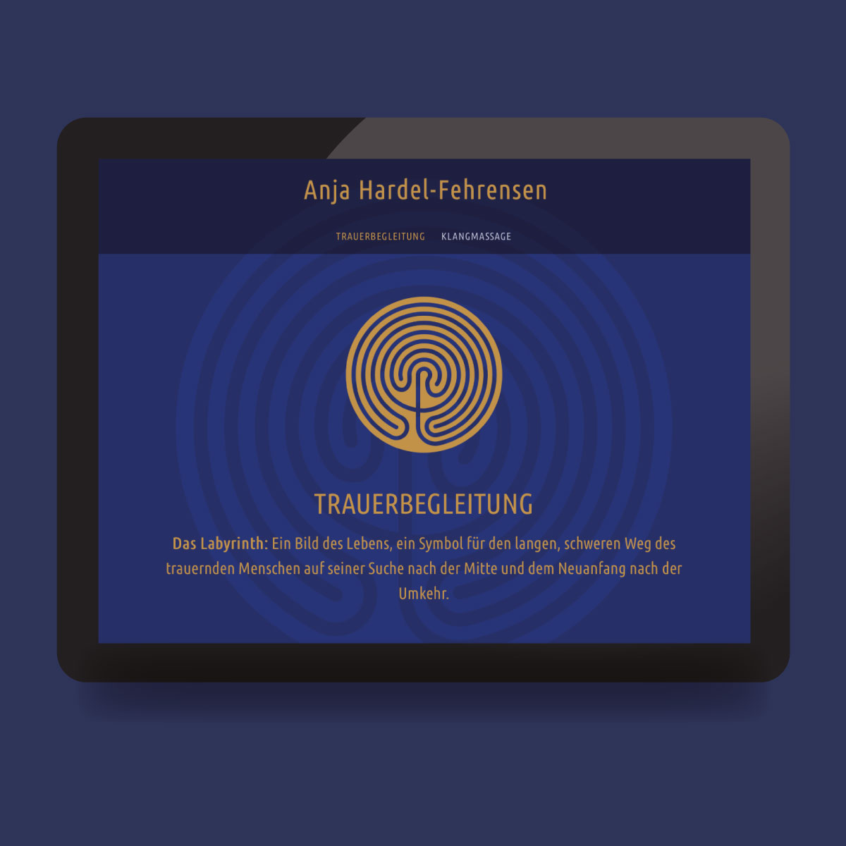 Webseiten Kachel Trauerbegleitung
